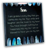 Son Mirrored Sentiment Plaque